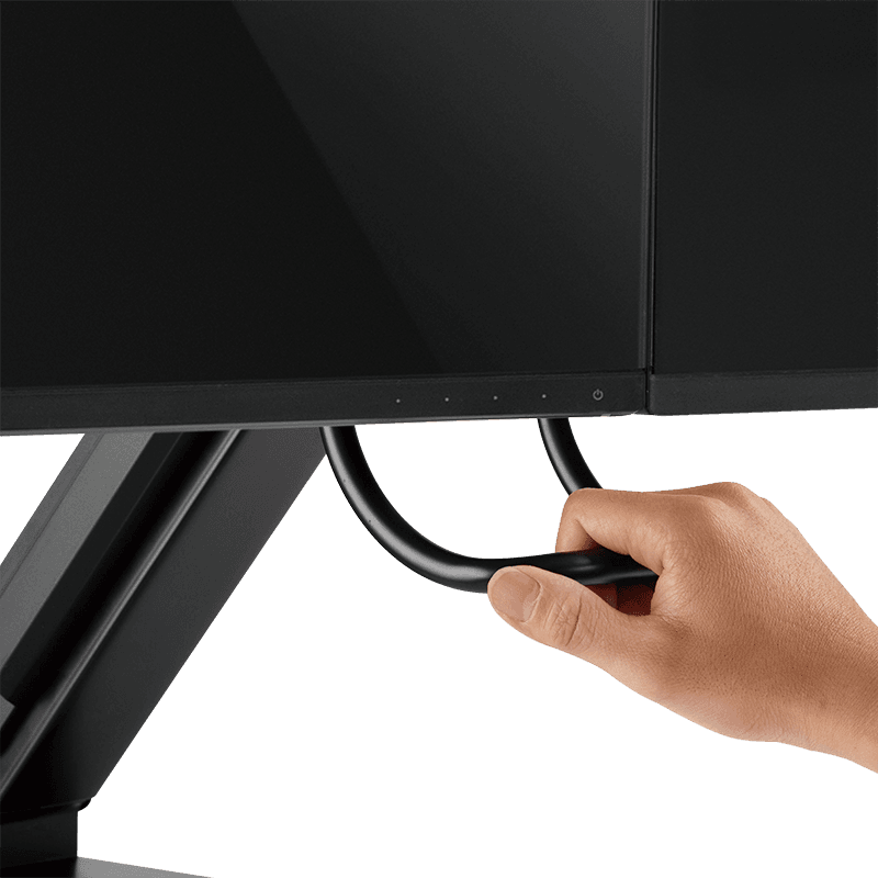 SUPORT de birou LOGILINK, pt 2 TV/monitor plat, curbat, diag. max 27 inch, rotatie, inclinare, pivotare, orizontala, verticala, max 6.5 Kg x 2, negru, "BP0102" — miniatură