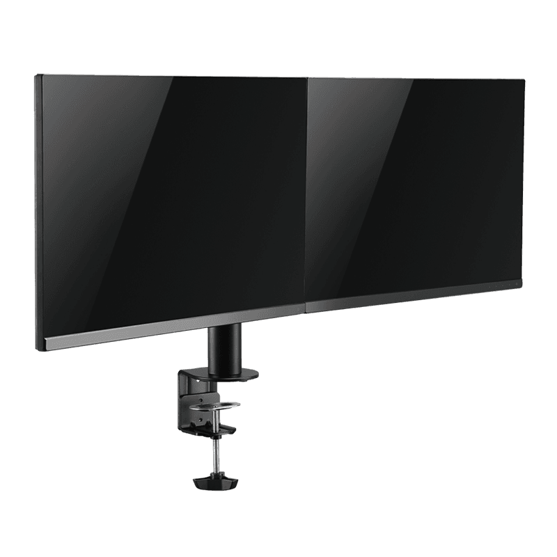 SUPORT de birou LOGILINK, pt 2 TV/monitor plat, diag. max 32 inch, rotatie, inclinare, pivotare, orizontala, verticala, max 12 Kg x 2, negru, "BP0106" — miniatură