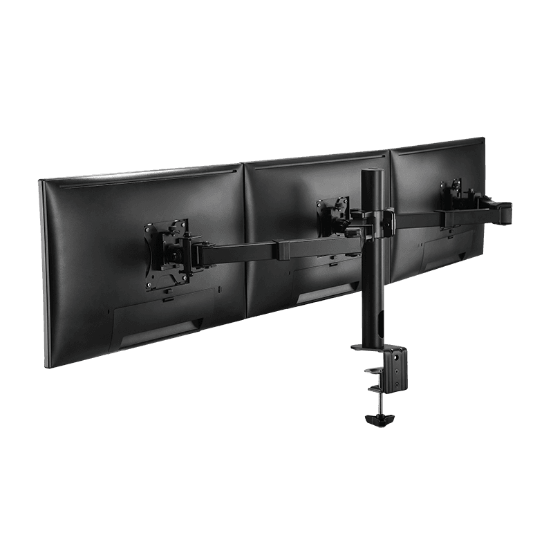 SUPORT de birou LOGILINK, pt 3 TV/monitor plat, diag. max 32 inch, rotatie, inclinare, pivotare, orizontala, verticala, totala, max 7 Kg x 3, negru, "BP0107" — miniatură