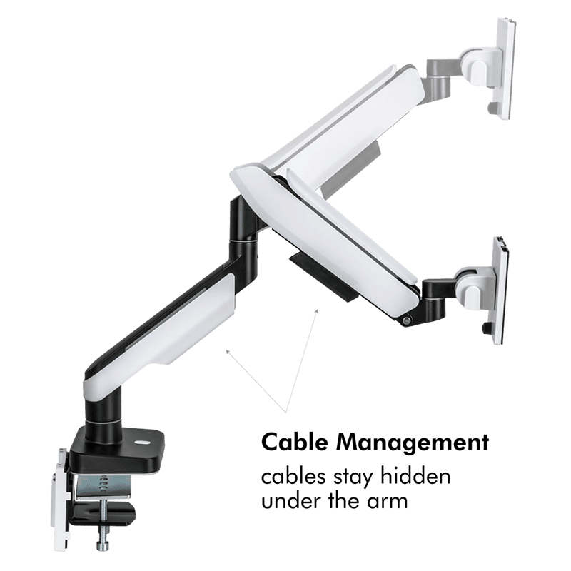 SUPORT de birou LOGILINK, pt 1 TV/monitor plat, diag. max 49 inch, rotatie, inclinare, orizontala, verticala, max 20 Kg, gas spring, negru-gri, "BP0162" — miniatură