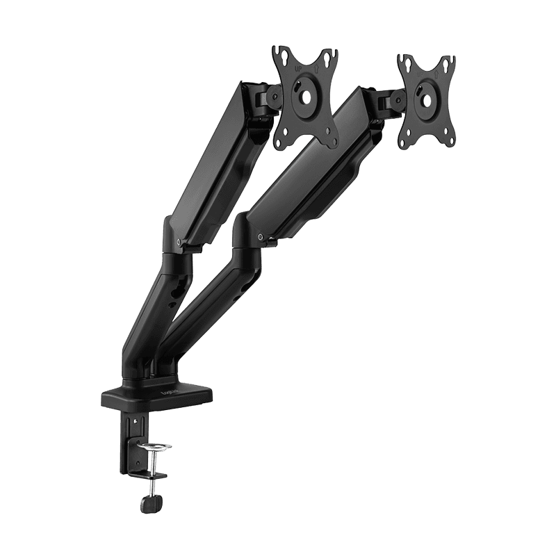 SUPORT de birou LOGILINK, pt 2 TV/monitor plat, curbat, diag. max 32 inch, rotatie, inclinare, pivotare, verticala, max 9 Kg x 2, negru, "BP0177" — miniatură