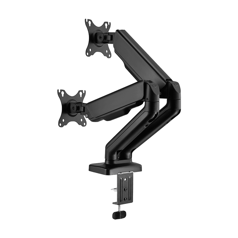 SUPORT de birou LOGILINK, pt 2 TV/monitor plat, curbat, diag. max 32 inch, rotatie, inclinare, pivotare, verticala, max 9 Kg x 2, negru, "BP0177"