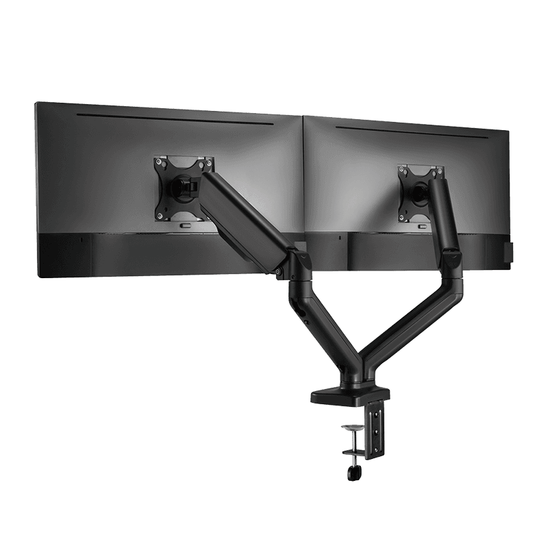 SUPORT de birou LOGILINK, pt 2 TV/monitor plat, curbat, diag. max 32 inch, rotatie, inclinare, pivotare, verticala, max 9 Kg x 2, negru, "BP0177" — miniatură
