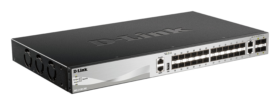 SWITCH D-Link Managed L3, Gigabit, 24 x 10/100/1000BASE-T, 2 x 10GBASE-T, 4 x 10G SFP+, rackabil, carcasa metalica, "DGS-3130-30TS" — miniatură