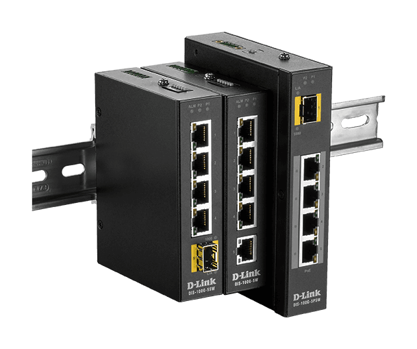 SWITCH D-Link PoE unmanaged, 4 x 100/1000 RJ45 PoE, 1 x 100/1000 slot SFP, 120 W buget PoE, carcasa metalica — miniatură