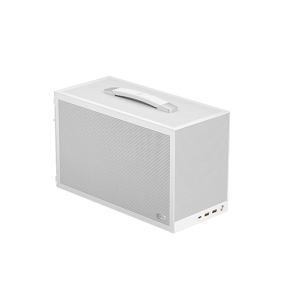 CARCASA PCCooler "K101 MESH", mini tower, office, fara sursa, compatibil sursa SFX, suporta 3xfan, USB-C x 1, USB 3.1 x 2, 3 sloturi expansiune, alb, "K101 MESH WH"