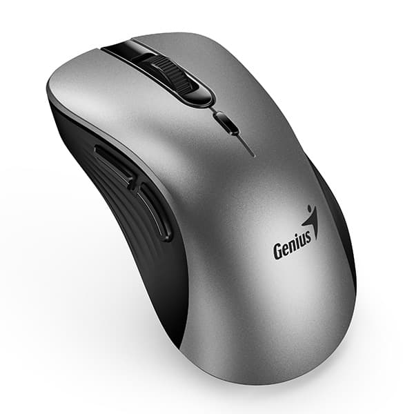 MOUSE Genius, Ergo "NX-8100S AI", PC sau NB, wireless, 2.4GHz, optic, 1600 dpi, butoane/scroll 6/1, gri-argintiu, "31030040404" — miniatură