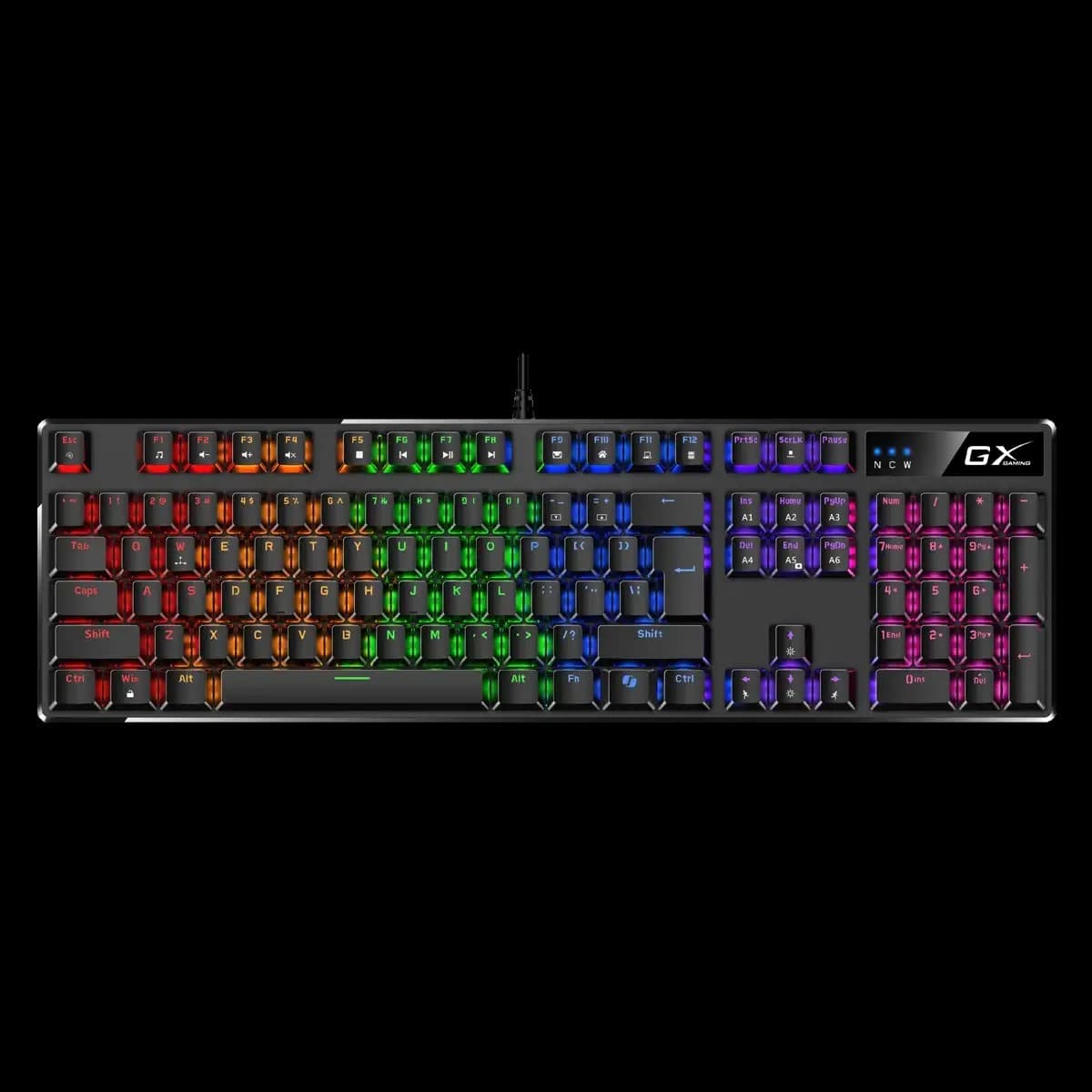 TASTATURA Genius "Scorpion K12", USB, cu fir, mecanica, de gaming, iluminare RGB, Full Anti-Ghost, 104 taste, negru, "31310057400"