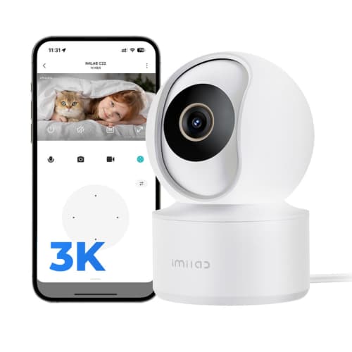 CAMERA IP indoor Imilab, supraveghere, 360 grade, 5 MP 3K, dist. IR 30 m, wireless, microfon, carcasa plastic, slot SD card da, 45507257 "C22" — miniatură