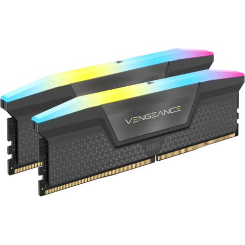 Corsair Memorie DDR5, 32GB, KIT 2x16GB, 6400MT/s, C32, 1.4V, XMP&EXPO, Alb, RGB, Vengeance "CMH32GX5M2B6400Z32W" — miniatură