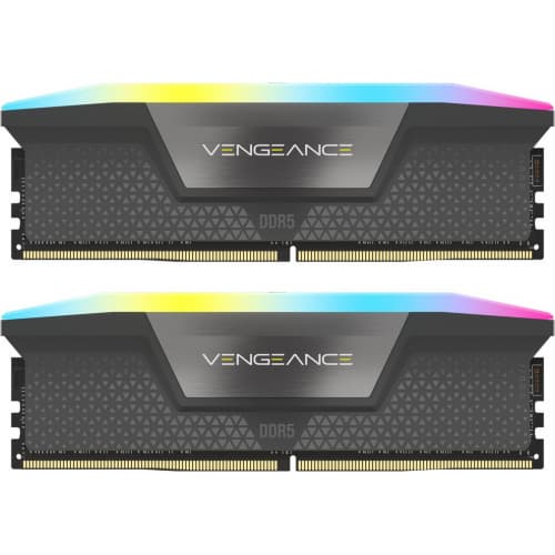 Corsair Memorie DDR5, 32GB, KIT 2x16GB, 6400MT/s, C32, 1.4V, XMP&EXPO, Alb, RGB, Vengeance "CMH32GX5M2B6400Z32W"