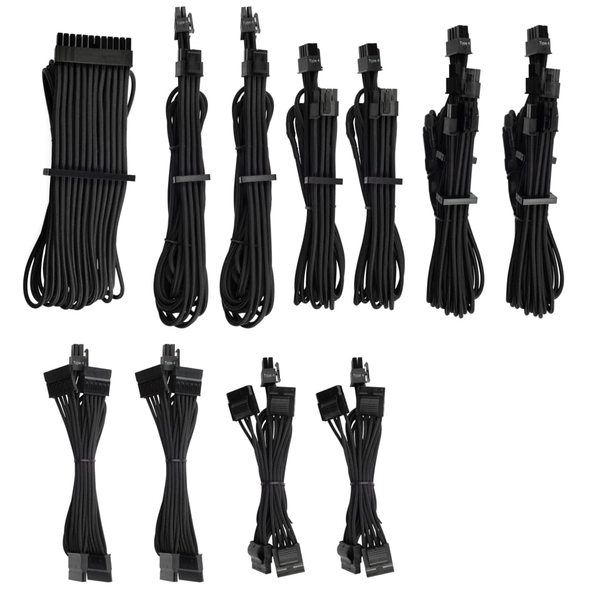 Corsair Power Supply Cable Premium Pro-Kit Type 4 Gen 4, 20-piece - black "CP-8920222" — miniatură