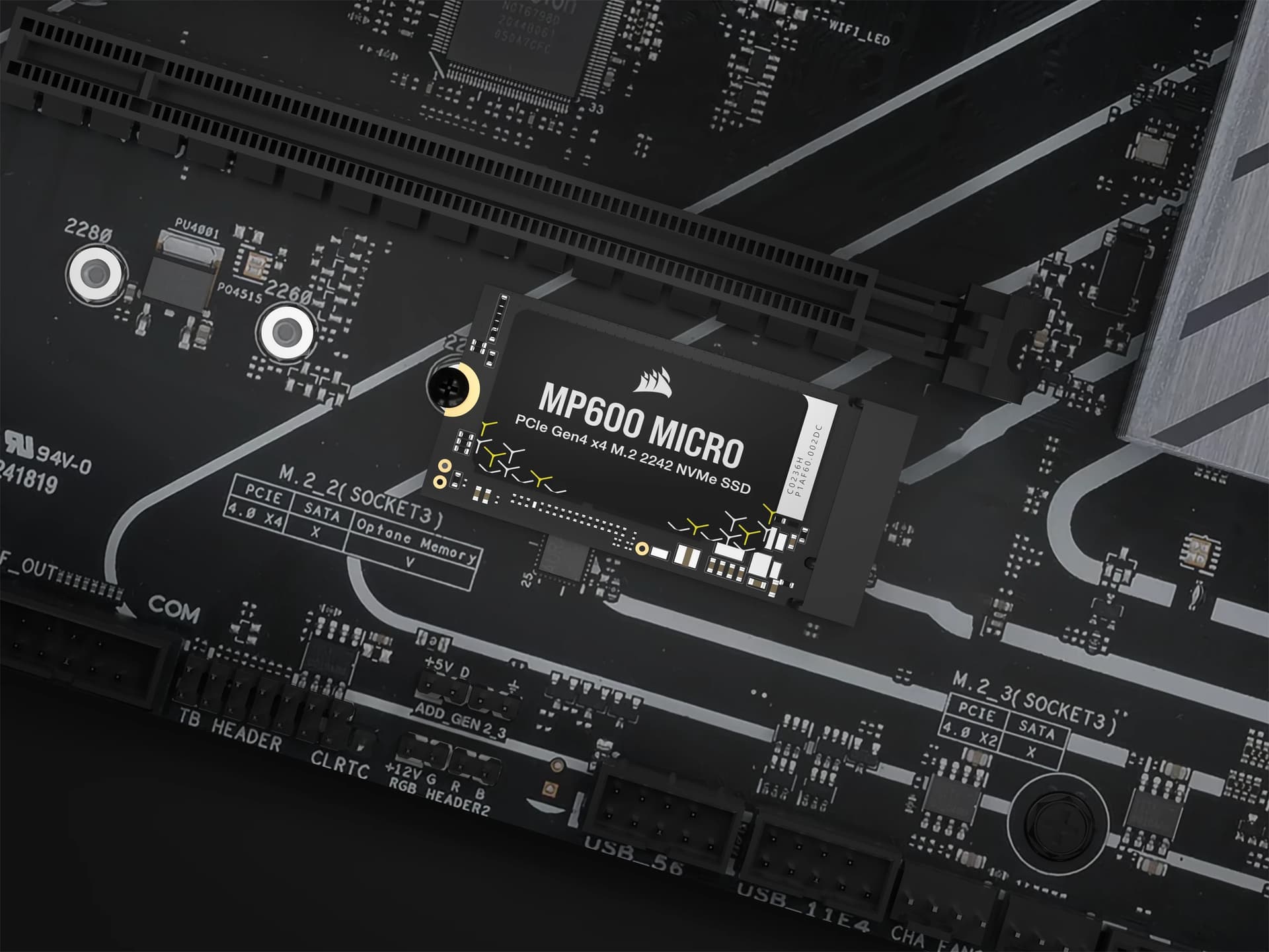 CR SSD MP600 MICRO 1TB Gen4 PCIe x4 "CSSD-F1000GBMP600MCR2" — miniatură