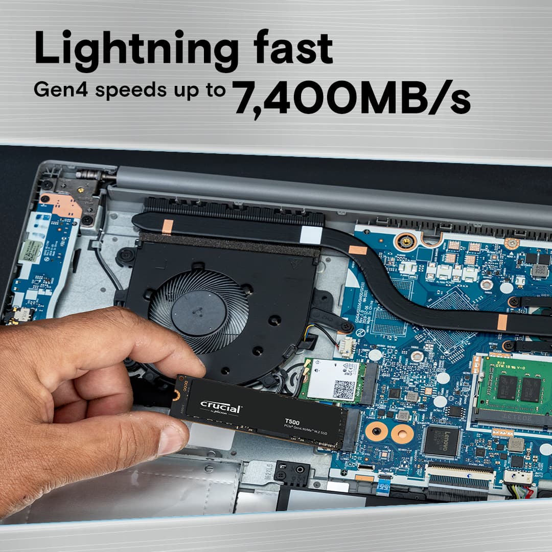 SSD PCIE G4 M.2 NVME 2TB/T500 CT2000T500SSD8 CRUCIAL "CT2000T500SSD8" — miniatură