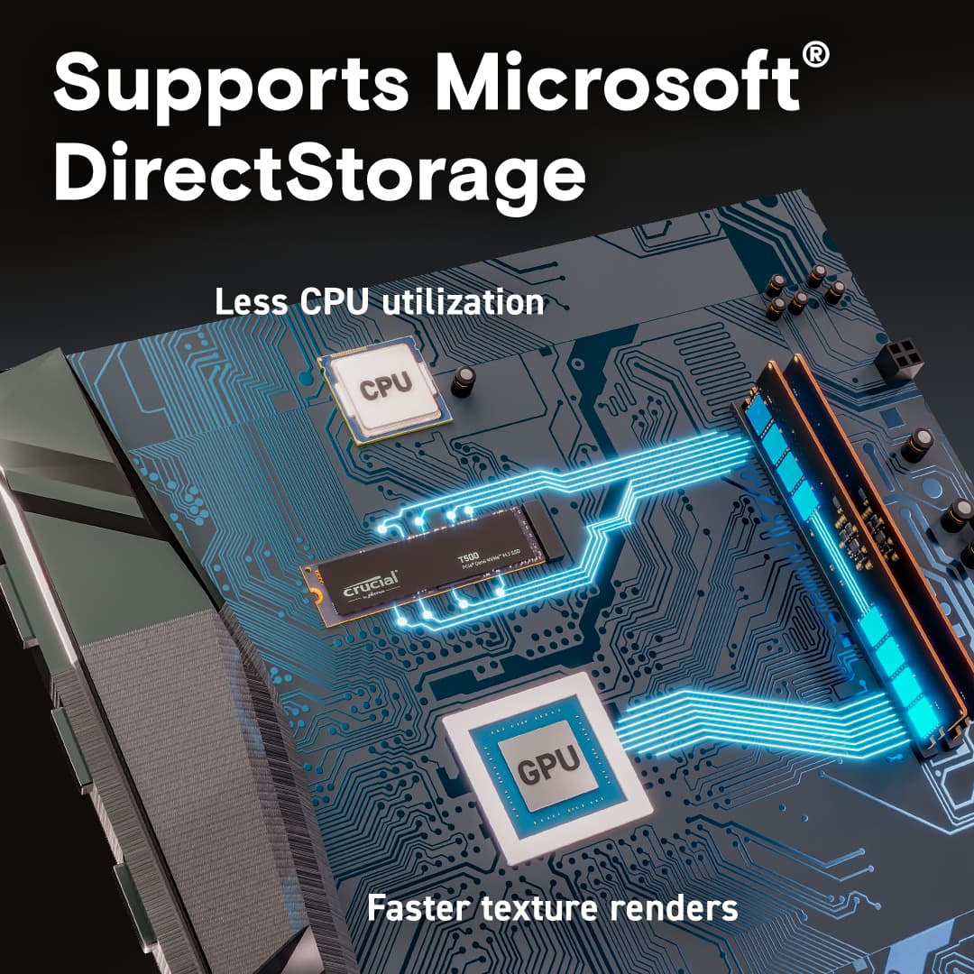 SSD PCIE G4 M.2 NVME 2TB/T500 CT2000T500SSD8 CRUCIAL "CT2000T500SSD8" — miniatură
