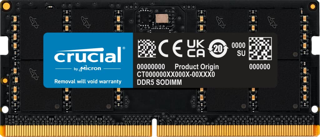 Crucial 48GB DDR5-5600 SODIMM CL46 (16Gbit) "CT48G56C46S5"