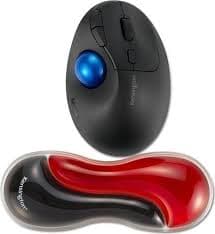 SUPORT ERGONOMIC KENSINGTON, "Slim Duo Gel Mouse", Suport pt. incheietura mainii, cu gel, rosu/negru, "K62440WW" — miniatură