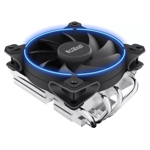 COOLER PCCooler, skt. Intel si AMD, racire cu aer, vent. 120mm, 4 heatpipes, inaltime 75mm, blue LED,"GI-46U"