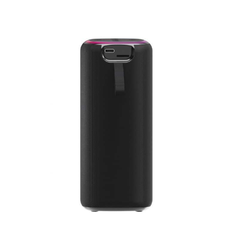 BOXE GEMBIRD portabile bluetooth, RMS: 10W (5W x 2), baterie 1200mAh, microSD, FM-radio, LED light, BT v5.3, 76x76x180mm, 530 grame, black, "SPK-BT-LED-08L" — miniatură