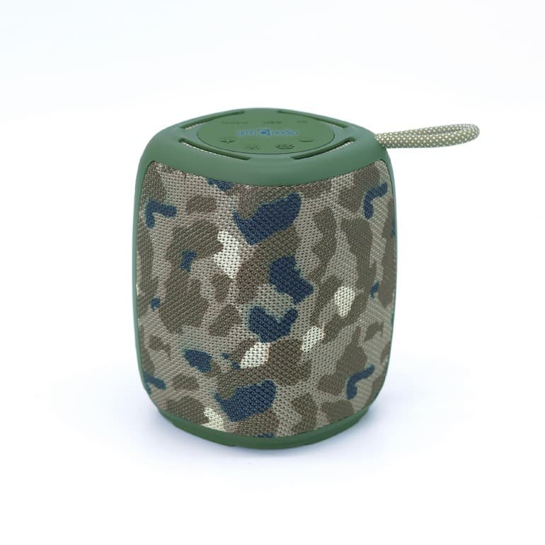 BOXE GEMBIRD portabile bluetooth, RMS: 5W, baterie 1200mAh, microSD, USB, FM-radio, LED light, BT v5.1, 111x111x134mm, 530 grame, camo, "SPK-BT-LED-03-CM"