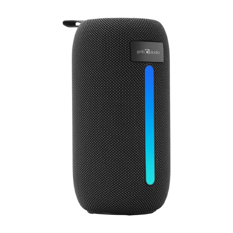 BOXE GEMBIRD portabile bluetooth, RMS: 5W, baterie 1500mAh, microSD, USB, FM-radio, LED light, BT v5.3, 103x103x203mm, 580 grame, black, "SPK-BT-LED-07" — miniatură
