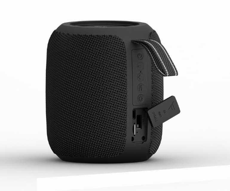 BOXE GEMBIRD portabile bluetooth, RMS: 8W, baterie 1200mAh, microSD, USB, FM-radio, LED light, suport functie TWS, BT v5.3, 110x110x129mm, 450 grame, black, "SPK-BT-LED-05-BK" — miniatură