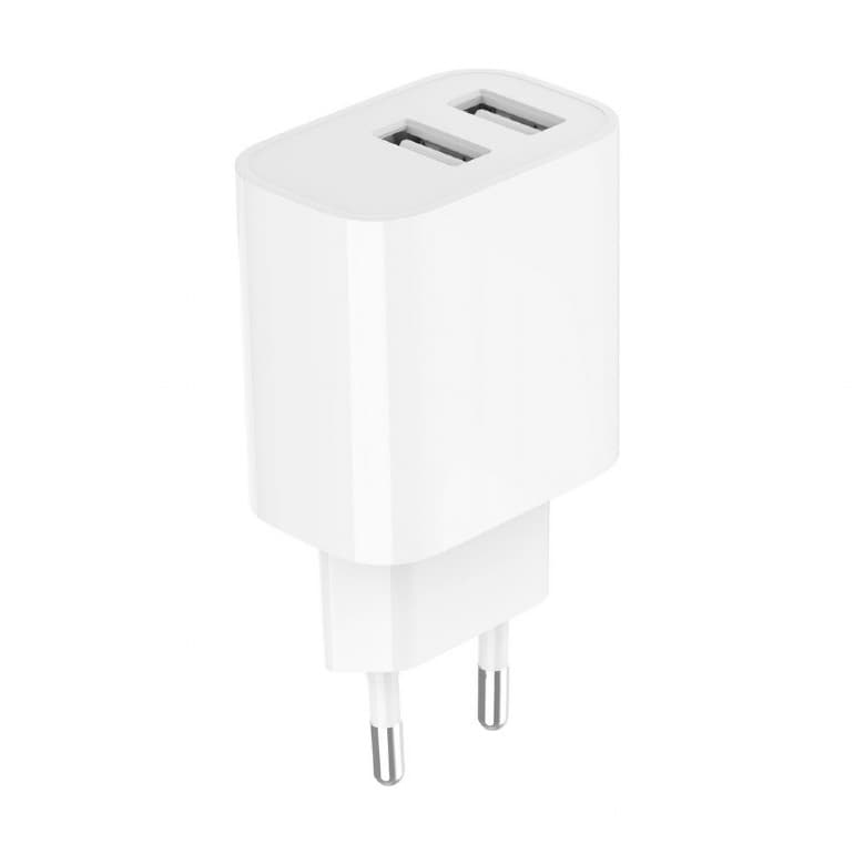 ALIMENTATOR retea 220V GEMBIRD, universal, 2 x USB-A 2.4A, max. 12W, protectie: scurtcircuit, supraincarcare, alb, "TA-UC-2A12-01" — miniatură