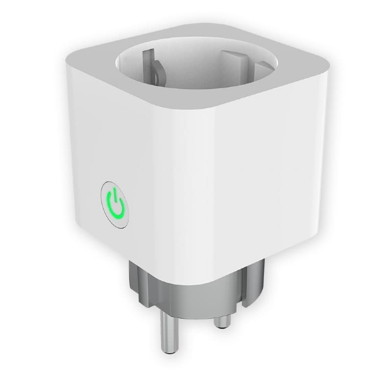 PRELUNGITOR GEMBIRD, Schuko x 1, WiFi, conectare prin Schuko (T), 16 A, 3680W, compatibil Tuya, alb, "TSL-PS-S1M-01-W" — miniatură