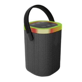 BOXE GEMBIRD portabile bluetooth, RMS: 10W, baterie 1800mAh, microSD, USB, FM-radio, LED light, BT v5.3, 111x111x160mm, 930 grame, black, "SPK-BT-LED-06" — miniatură