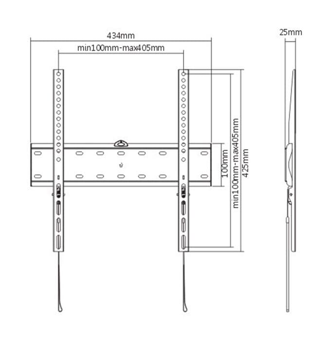 SUPORT de perete GEMBIRD, pt 1 TV/monitor, diag. max 32" - 55", fix, max 40 kg, "WM-55F-02" — miniatură