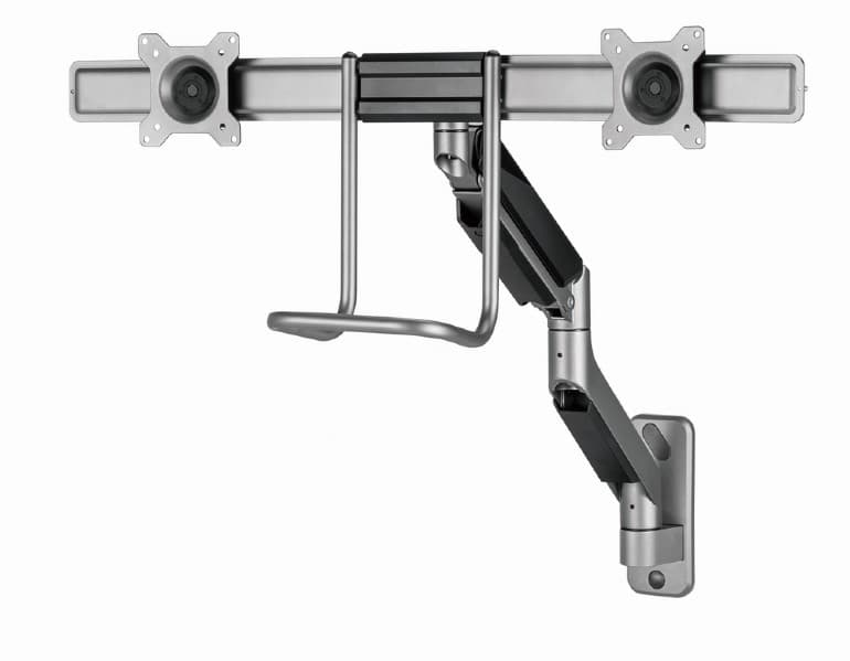 SUPORT de perete GEMBIRD, pt 2 TV/monitor plat, diag. max 17" - 32", rotatie, inclinare, pliere, 1 ~ 8 kg, "MA-WA2-02" — miniatură