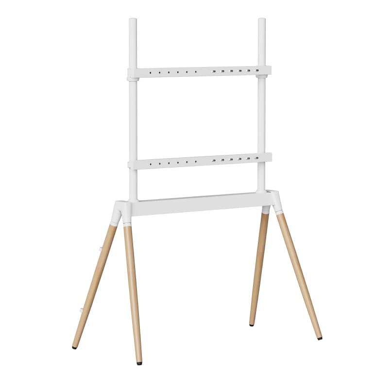 SUPORT de podea GEMBIRD, pt 1 TV/monitor, diag. max 55" - 86", max 40 kg, fix, 1025x500x1475mm, inaltime 1130-1440mm, white&wood, "TVS-86F-01-W" — miniatură