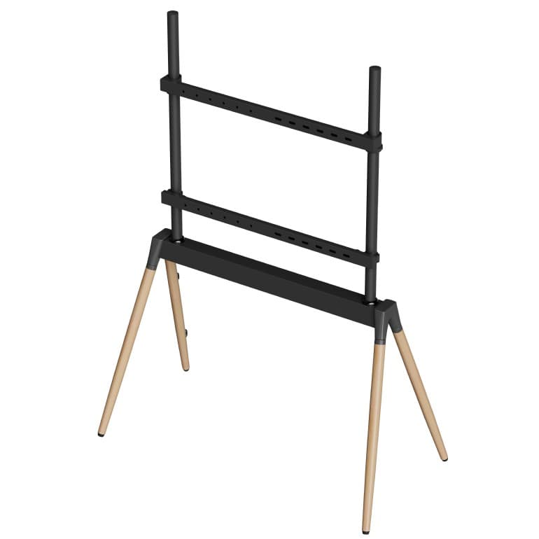 SUPORT de podea GEMBIRD, pt 1 TV/monitor, diag. max 55" - 86", max 40 kg, fix, 1025x500x1475mm, inaltime 1130-1440mm, black&wood, "TVS-86F-01-BK" — miniatură