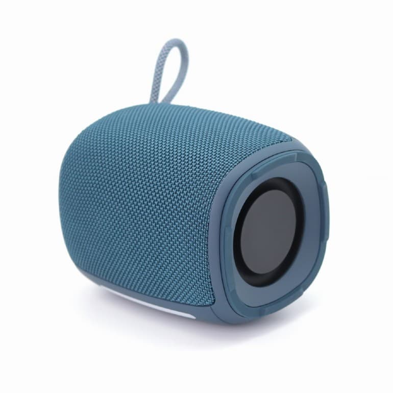BOXE GEMBIRD portabile bluetooth, RMS: 5W, baterie 1200mAh, microSD, USB, FM-radio, LED light, BT v5.1, 111x111x134mm, 530 grame, blue, "SPK-BT-LED-03-B" — miniatură