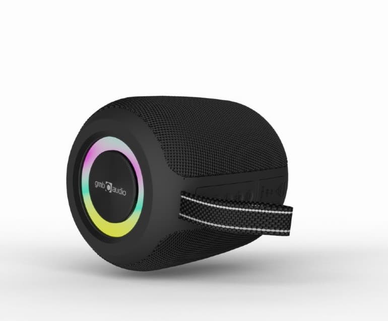 BOXE GEMBIRD portabile bluetooth, RMS: 8W, baterie 1200mAh, microSD, USB, FM-radio, LED light, suport functie TWS, BT v5.3, 110x110x129mm, 450 grame, black, "SPK-BT-LED-05-BK" — miniatură