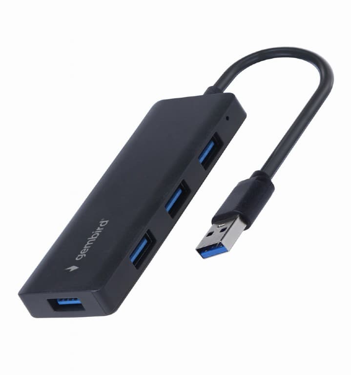 HUB extern GEMBIRD, porturi USB: USB-A 3.1 x 4, conectare prin USB-A 3.1, cablu 0.15 m, negru, "UHB-U3P4-03"