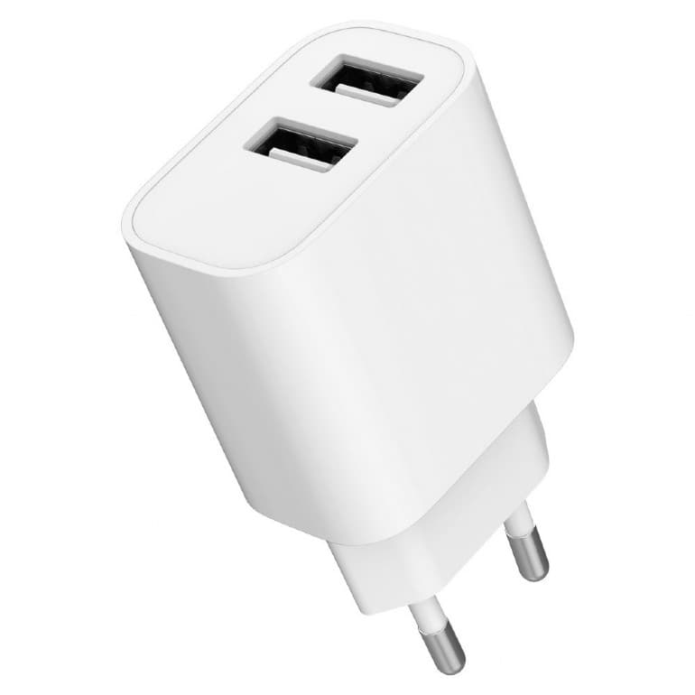 ALIMENTATOR retea 220V GEMBIRD, universal, 2 x USB-A 2.4A, max. 12W, protectie: scurtcircuit, supraincarcare, alb, "TA-UC-2A12-01" — miniatură
