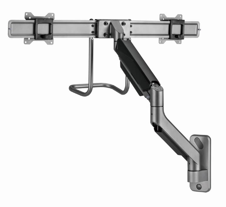 SUPORT de perete GEMBIRD, pt 2 TV/monitor plat, diag. max 17" - 32", rotatie, inclinare, pliere, 1 ~ 8 kg, "MA-WA2-02" — miniatură