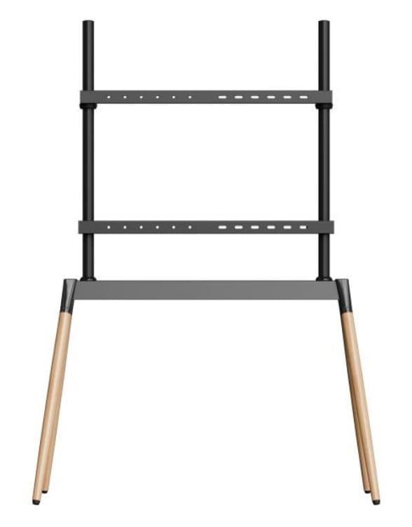 SUPORT de podea GEMBIRD, pt 1 TV/monitor, diag. max 55" - 86", max 40 kg, fix, 1025x500x1475mm, inaltime 1130-1440mm, black&wood, "TVS-86F-01-BK"