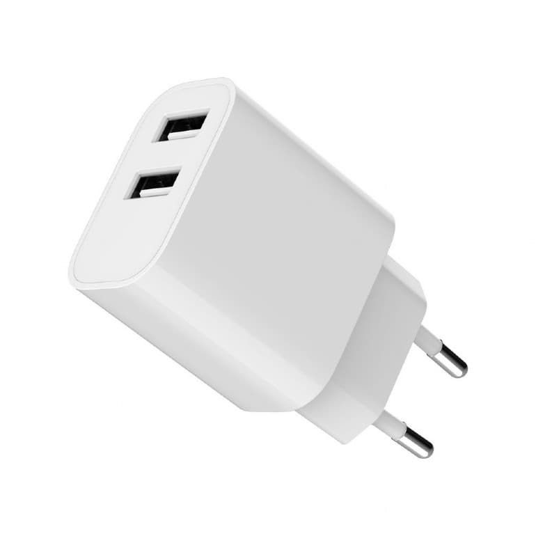 ALIMENTATOR retea 220V GEMBIRD, universal, 2 x USB-A 2.4A, max. 12W, protectie: scurtcircuit, supraincarcare, alb, "TA-UC-2A12-01" — miniatură