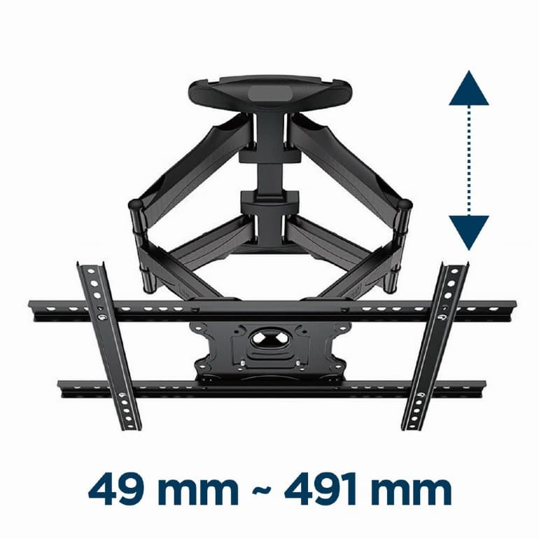 SUPORT de perete GEMBIRD, pt 1 TV/monitor, diag. max 32" - 75", full-motion, max 45 kg, "WM-75ST-01" — miniatură