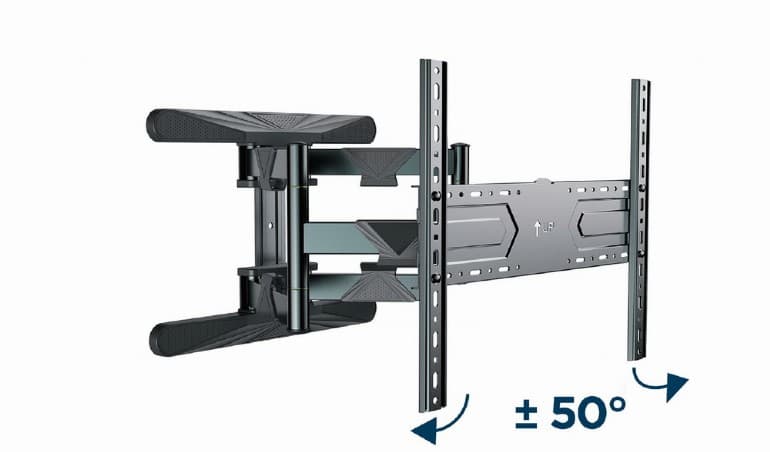 SUPORT de perete GEMBIRD, pt 1 TV/monitor, diag. max 40" - 80", full-motion, max 50 kg, "WM-80ST-01" — miniatură