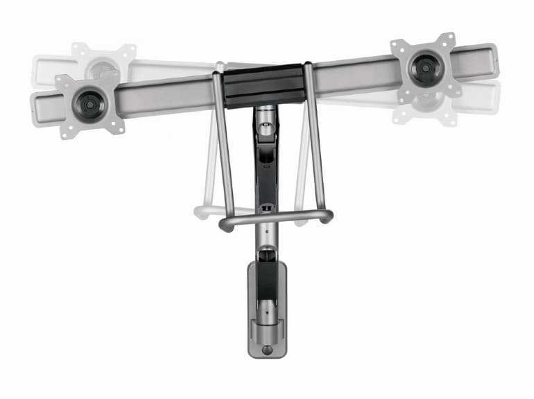 SUPORT de perete GEMBIRD, pt 2 TV/monitor plat, diag. max 17" - 32", rotatie, inclinare, pliere, 1 ~ 8 kg, "MA-WA2-02"