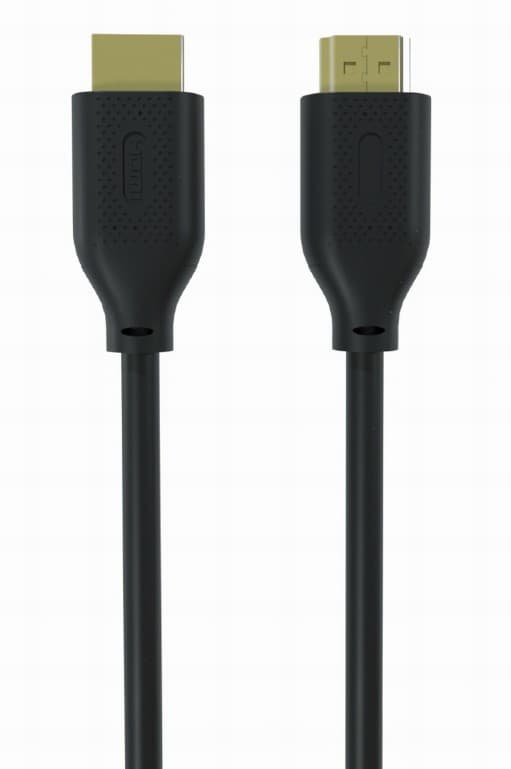 CABLU video GEMBIRD, HDMI (T) la HDMI (T), 2m, HDMI 2.1, conectori auriti, rezolutie maxima 8K (7680 x 4320) la 60 Hz, cupru, 8mm diam, negru, "CC-HDMI8K-2M" — miniatură
