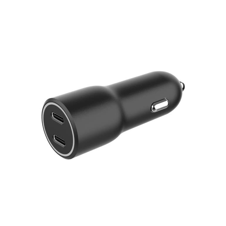 ALIMENTATOR auto GEMBIRD, 2 x USB-C PD max 40W, pt. bricheta auto, black, "TA-UC-C2PD40-CAR-01"
