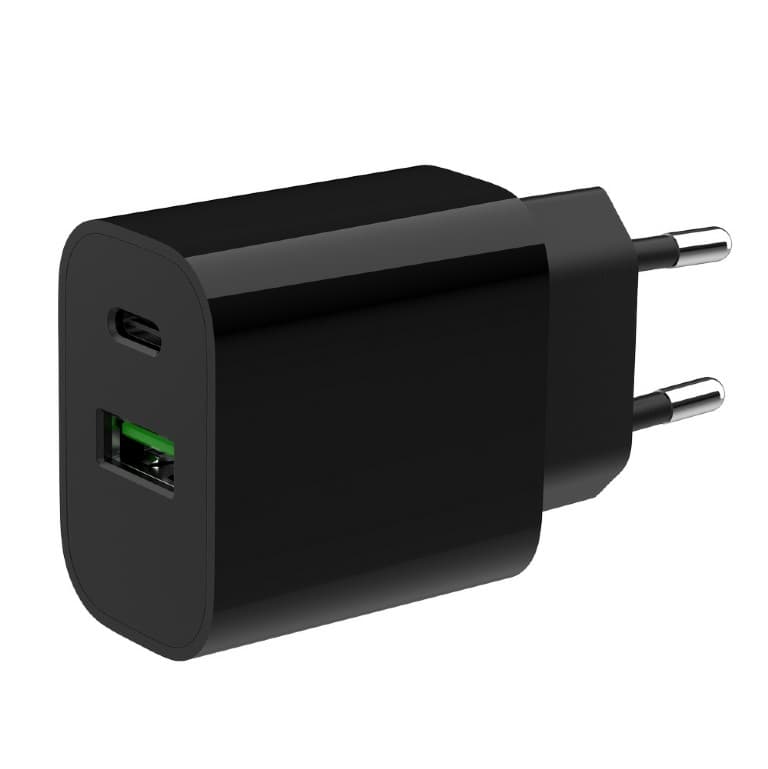 ALIMENTATOR retea 220V GEMBIRD, universal, 1 x USB-A QC3.0 + 1 x USB-C 3A, max. 20W PD, protectie: scurtcircuit, supraincarcare, supratensiune, supraincalzire, negru, "TA-UC-PDQC20-01-BK"