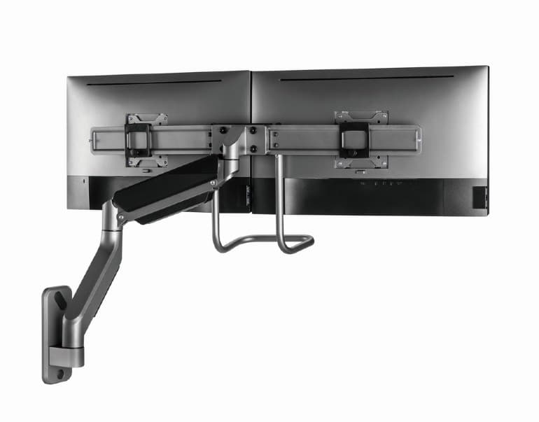 SUPORT de perete GEMBIRD, pt 2 TV/monitor plat, diag. max 17" - 32", rotatie, inclinare, pliere, 1 ~ 8 kg, "MA-WA2-02" — miniatură
