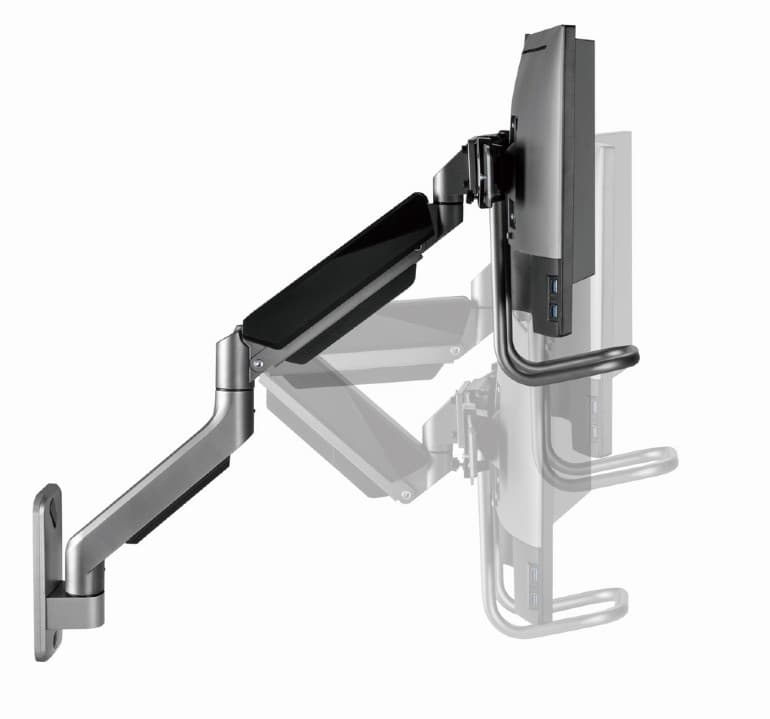 SUPORT de perete GEMBIRD, pt 2 TV/monitor plat, diag. max 17" - 32", rotatie, inclinare, pliere, 1 ~ 8 kg, "MA-WA2-02" — miniatură
