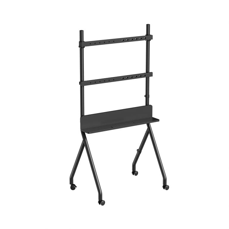 SUPORT de podea GEMBIRD, pt 1 TV/monitor, diag. max 55" - 86", max 40 kg, fix, 800x532x1550mm, inaltime 950-1350mm, black, "TVS-86F-02" — miniatură