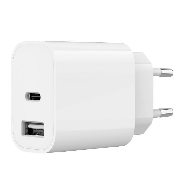 ALIMENTATOR retea 220V GEMBIRD, universal, 1 x USB Type-C 2.4A, 1 x USB-A maxim 2.4A, protectie: scurtcircuit, supraincarcare, alb, "TA-UC-2AC12-01"